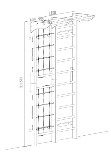 Abmessungen der besten Kletterwand für Kinder Fynn